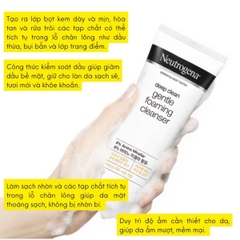 Sữa Rửa Mặt Neutrogena Dịu Nhẹ  Làm Sạch Sâu Da Nhạy Cảm Deep Clean Gentle Foaming - Tuýp Trắng 175g