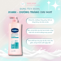 Dưỡng Thể Vaseline Fresh & Bright Cooling -4*C - Chai 350ml