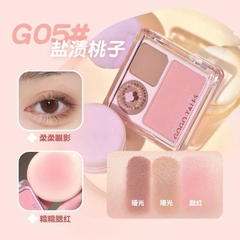 Bảng Phấn Mắt & Má 3 Ô GoGo Tales Nhũ Lì Bling Bling Bám Tốt Nhỏ Gọn Tiện Lợi Small Pocket GT614