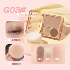 Bảng Phấn Mắt & Má 3 Ô GoGo Tales Nhũ Lì Bling Bling Bám Tốt Nhỏ Gọn Tiện Lợi Small Pocket GT614