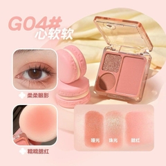 Bảng Phấn Mắt & Má 3 Ô GoGo Tales Nhũ Lì Bling Bling Bám Tốt Nhỏ Gọn Tiện Lợi Small Pocket GT614