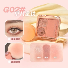 Bảng Phấn Mắt & Má 3 Ô GoGo Tales Nhũ Lì Bling Bling Bám Tốt Nhỏ Gọn Tiện Lợi Small Pocket GT614