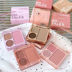 Bảng Phấn Mắt & Má 3 Ô GoGo Tales Nhũ Lì Bling Bling Bám Tốt Nhỏ Gọn Tiện Lợi Small Pocket GT614