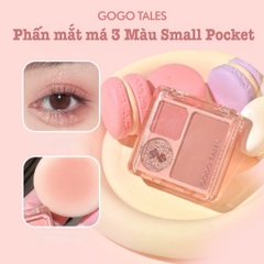 Bảng Phấn Mắt & Má 3 Ô GoGo Tales Nhũ Lì Bling Bling Bám Tốt Nhỏ Gọn Tiện Lợi Small Pocket GT614