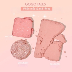 Bảng Phấn Mắt & Má 3 Ô GoGo Tales Nhũ Lì Bling Bling Bám Tốt Nhỏ Gọn Tiện Lợi Small Pocket GT614
