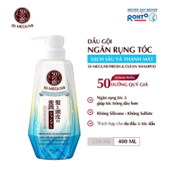 Dầu Gội 50 Megumi Ngăn Rụng Tóc Sạch Sâu Thanh Mát Dành Cho Da Dầu Fresh And Clean 400ml Nhật Bản