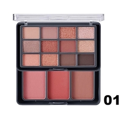 Bảng Phấn Mắt 12 Ô + Má 2 Tầng Odbo Bền Màu Lấp Lánh Mini Eyeshadow & Blush