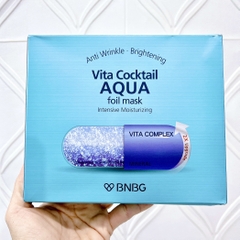 Mặt Nạ BNBG Vita Cocktail Foil Mask Cấp Ẩm Phục Hồi Chống Lão Hóa Hộp 10 Miếng