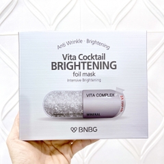Mặt Nạ BNBG Vita Cocktail Foil Mask Cấp Ẩm Phục Hồi Chống Lão Hóa Hộp 10 Miếng