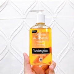 Sữa Rửa Mặt Neutrogena Oil Free Làm Sạch Sâu Kiểm Soát Bã Nhờn Acne Wash USA