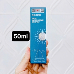 Xịt Chống Nắng Recipe Phyto Water Defense Sun Spray Bảo Vệ Da Dưỡng Ẩm Chống Nước Không Trôi Hàn Quốc