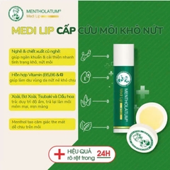 Son Dưỡng Mentholatum Medi Lip Stick Dưỡng Ẩm Giảm Thâm Căng Mọng Nhật Bản 4,3g