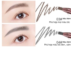 Chì Xé Kẻ Mày Hai Đầu WODWOD Phẩy Sợi Siêu Mảnh 1mm Chống Nước Lâu Trôi Makeup Chuyên Nghiệp