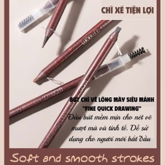 Chì Xé Kẻ Mày Hai Đầu WODWOD Phẩy Sợi Siêu Mảnh 1mm Chống Nước Lâu Trôi Makeup Chuyên Nghiệp