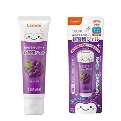 Kem Đánh Răng Combi Teoteo Vị Nho (hàng Nhật nội địa) cho bé từ 9 tháng - 30g