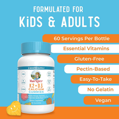 Viên uống bổ sung  K2 + D3 Calcium Gummies của MaryRuth Organics - 60v