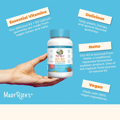 Viên uống bổ sung  K2 + D3 Calcium Gummies của MaryRuth Organics - 60v