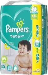 Tã Dán Pampers Jumbo (bịch lớn) Nhật Bản Nội Địa - Size M80 Miếng