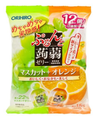 Thạch Orihiro 2 vị nho xanh + cam (20gx12)