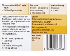 Viên ngậm trị ho Codral 16 viên của Úc