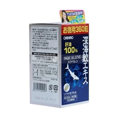 Viên uống dầu gan cá mập Orihiro Squalene (hàng nội địa Nhật) - 360v