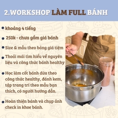 Workshop Private 1-2 người (chưa gồm giá bánh)