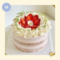 Bánh kem VANILA DÂU - Mẫu 32 - đặt trước từ 3 tiếng