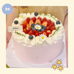 Bánh kem VANILA DÂU - Mẫu 34 - đặt trước từ 3 tiếng