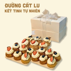 Set Quà Trang Trí Su Kem Vani Nguyên Cám - kèm Ruy Băng, Nến, Thiệp