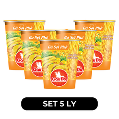 ASIAFOODS - Mì ly Gấu Đỏ Gà sợi phở, Mì ly Gấu Đỏ hương vị gà sợi phở, Mì ly gà sợi phở Gấu Đỏ - 65g/ly - 00469
