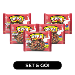 OTOKI - Mì tương đen Oppa hương vị Sườn heo, Mì Oppa tương đen sườn heo, Mì tương đen sườn heo Oppa - 65g/gói - 00246