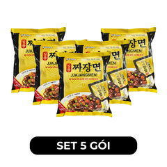 PALDO - Mì trộn xốt tương đen Jjajangmen nhập khẩu (có gói xốt thật), Mì tương đen nhập khẩu Jajangmen - 200g/gói - 00395