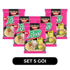 NISSIN - Mì 365 mì không chiên hương vị xí quách thịt bằm Mì không chiên 365/ Mì gói 365/ Mì Healthy 365/Mì ăn liền Ba Sáu Năm - 64g/gói - 00363
