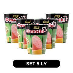 MASAN - Mì ly OMACHI có CÂY THỊT THẬT hương vị Tôm Chua Cay - Mì ly khoai tây ăn liền - 111g/ly - 00113