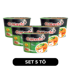 MASAN - Mì tô khoai tây Omachi hương vị Lẩu tôm càng, Mì Omachi Tôm chua cay tô, Mì khoai tây Omachi - 90g/tô - 00107