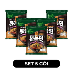 CJ FOODS - Mì xào Bibigo hương vị Gà-K xông khói, Mì xào Gà xông khói Bibigo Hàn Quốc ăn liền - 122g/gói - 00696
