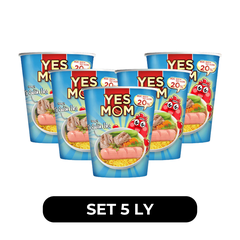 THIEN HUONG FOOD - Mì ly Yes Mom (có cây xúc xích thật) hương vị Sườn heo, Mì sườn heo Yes Mom ly - 79.2g/ly - 00768