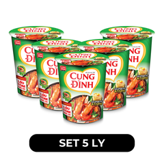 AFOTECH - Mì ly Cung Đình Lẩu tôm chua cay, Mì ly Tôm chua cay Cung Đình, Mì Tôm chua cay Cung Đình - 71g/ly - 00308