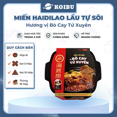 YIHAI - Lẩu tự sôi Haidilao hương vị Bò cay Tứ Xuyên, Hadilao Lẩu bò cay Tứ Xuyên Hadilao ăn liền - 435g/hộp - 00788