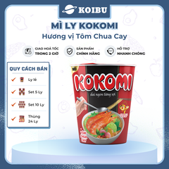 MASAN - Mì ly Kokomi hương vị Tôm chua cay, Mì tôm chua cay Kokomi ly, Kokomi mì ly ăn liền Kokomi - 66g/ly - 00862