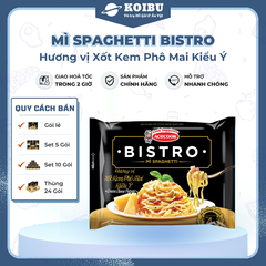 ACECOOK - Mì spaghetti Bistro Xốt kem phô mai kiểu Ý, mì spaghetti Bistro hương vị xốt phô mai, mì spaghetti xốt kem phô mai Bistro - 100g/gói - 00074