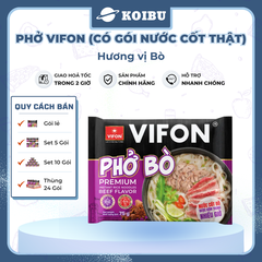 VIFON - Phở Vifon có gói xốt thịt hương vị Bò, Phở bò Vifon có gói nước cốt thịt, Phở ăn liền Vifon - 75g/gói - 00779