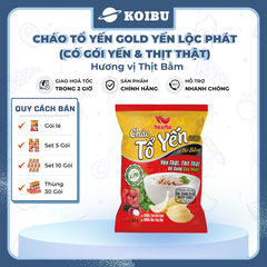 YẾN LỘC PHÁT - Cháo tổ yến Gold Yến Lộc Phát hương vị Thịt bằm, Cháo tổ yến thịt bằm Yến Lộc Phát - 50g/gói - 00825