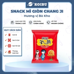 MENGZHOU - Snack mì giòn Chang Ji hương vị Bò kho, Snack mì gạch cua Chang Ji, Mì Trung Quốc - 25g/gói - 00162