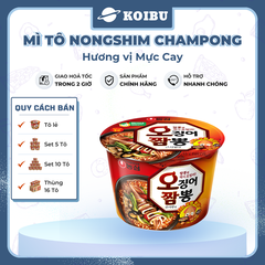 NONGSHIM - Mì tô Champong hương vị mực cay, Mì hải sản Champong, Mì mực cay Champong Hàn Quốc - 115g/tô - 00545