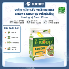 NFC - Viên súp sấy thăng hoa I-Soup hương vị Canh chua chay, Canh chua I-Soup, Canh ăn liền I Soup - 50g/lốc - 00725