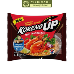 PALDO - Mì KorenoUp Tôm Chua Cay, Mì Koreno Up Tôm chua cay, Mì Tôm chua cay KorenoUp, Mì Koreno gói - 67g/gói - 00480