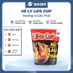 THIEN HUONG FOOD - Mì ly Life Cup hương vị Lẩu thái, Mì ly lẩu thái Life Cup, Mì lẩu thái Life Cup ly (60g/ly) - 00817