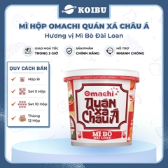 MASAN - Mì hộp Omachi quán xá châu Á hương vị Bò Đài Loan, Hộp đồ ăn Omachi quán xá châu Á mì ăn liền - 95g/gói - 00805