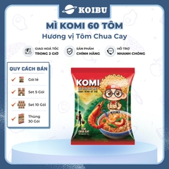 MASAN - Mì Komi hương vị Tôm chua cay, Komi Mì tôm chua cay Komi, Mì Kokomi tôm chua cay ăn liền - 60g/gói - 00809